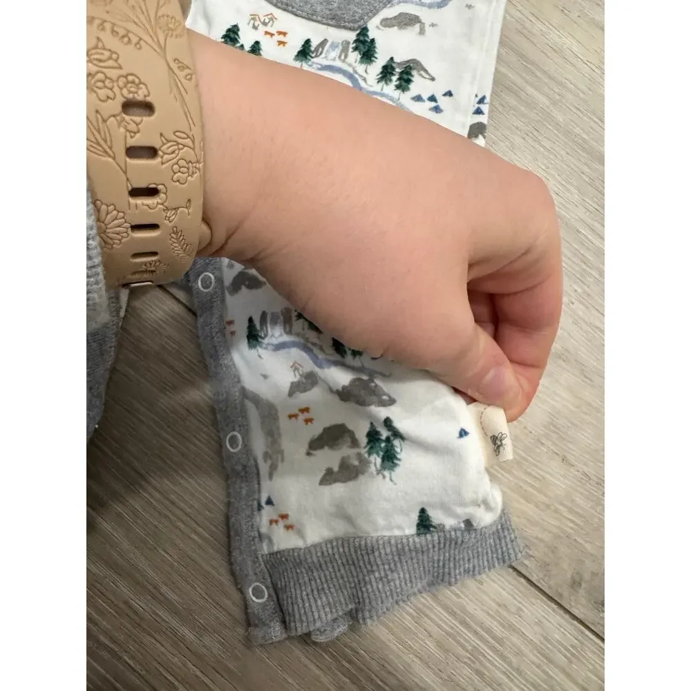 Burts Bees organic cotton Mountain/tree one piece